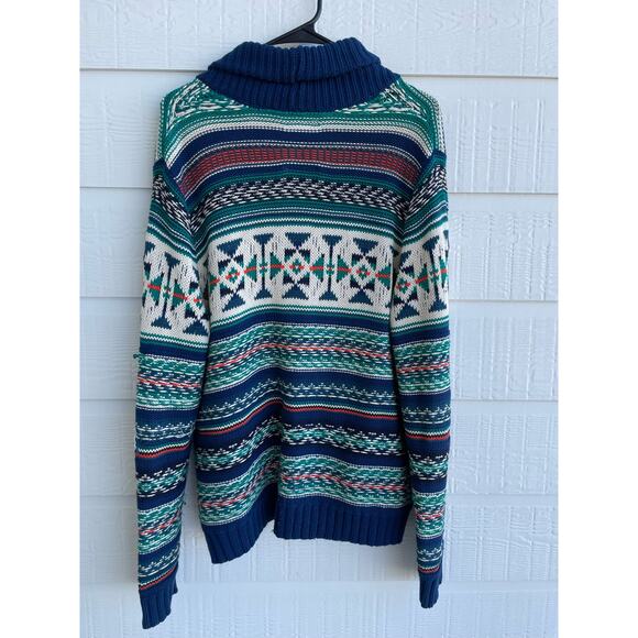 Salt Valley Shawl Collar Cardigan Southwestern print M - Picture 2 of 10